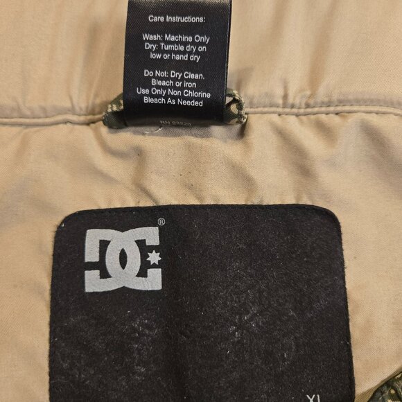 DC Dolla Sign$$ Snowpants Men's XL Y2K All Over Design Army Green Khaki - Picture 5 of 10